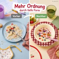 Tiefer Suppenteller für Kinder 20cm Rot Super Hero Melamin 200ml