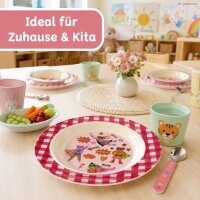 Tiefer Suppenteller für Kinder 20cm Rot Super Hero Melamin 200ml