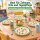 Bruchsicherer Kinderteller 20cm Grün Creme Melamin flach mit Motiv