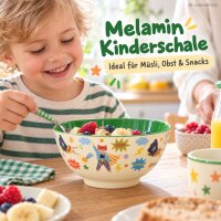 Melamin Kinderschale 500ml Grün Super Hero Kinderschüssel für Müsli