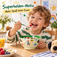 Melamin Kinderschale 500ml Grün Super Hero Kinderschüssel für Müsli