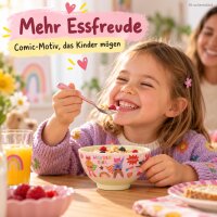 Melamin Kinderschale 200ml Rosa Super Hero Schale für Alltag und Kita