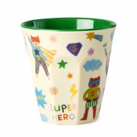 Melamin Kinderbecher 250ml Grün Creme -...