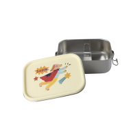 Rice Lunchbox aus Metall - Super Hero Print Creme