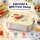 Edelstahl Lunchbox Kinder 17x12x6cm Creme Pausenbox Metall