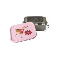 Rice Lunchbox aus Metall - Super Hero Print Rosa