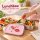 Brotdose Kinder 17x12x6cm Rosa Pastellrosa Edelstahl mit Motiv