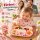 Babyteller unterteilt 24,5x21,5cm Rot Rosa Melamin mit 4 Fächern
