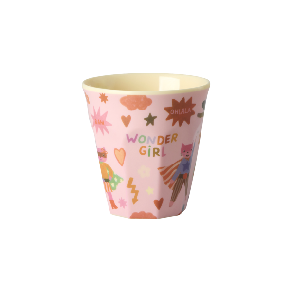 Rice Melamin Kleiner Becher  - Super Hero Rosa 160ml