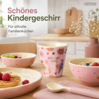 Melamin Kinderbecher rosa 160ml kleiner Becher mit Superhelden-Motiv
