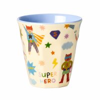 Kleiner Kinderbecher 160ml Blau hellblau Melamin Superheld Trinkbecher