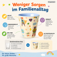 Rice Melamin Kleiner Becher  - Super Hero Blau 160ml