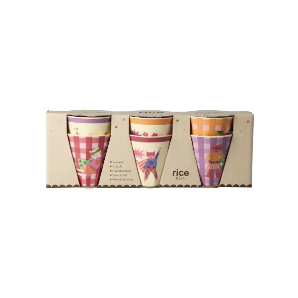 Rice Melamin 6er-SET Becher Klein - Super Hero Rot 160ml