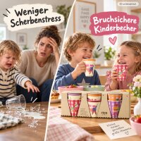 Melamin Kinderbecher 250ml Bunt Super Hero Rot bruchsicher 6er Set
