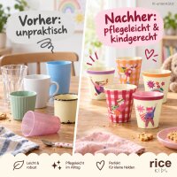 Melamin Kinderbecher 250ml Bunt Super Hero Rot bruchsicher 6er Set