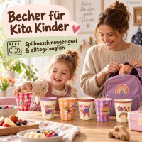 Melamin Kinderbecher 250ml Bunt Super Hero Rot bruchsicher 6er Set