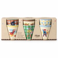 Melamin Becher Kinder 250ml Bunt Blau - 6er Set...