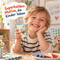 Melamin Becher Kinder 250ml Bunt Blau - 6er Set Kindergeschirr Kita