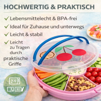 Rice Serviertablett mit Deckel - Rosa Kirsche