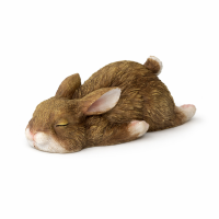 Schlafender Hase Dekofigur aus Kunstharz – naturgetreu & liebevoll gestaltet (14 cm)