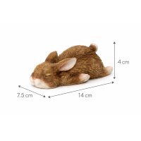 Schlafender Hase Dekofigur aus Kunstharz – naturgetreu & liebevoll gestaltet (14 cm)