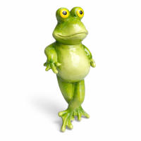 Lustiger Frosch Dekofigur aus Polyresin – frech & dekorativ (13 cm)