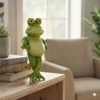Lustiger Frosch Dekofigur aus Polyresin – frech & dekorativ (13 cm)