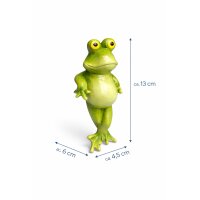 Lustiger Frosch Dekofigur aus Polyresin – frech & dekorativ (13 cm)