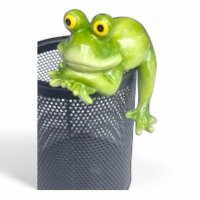 Kantenhocker Frosch liegend – Dekofigur aus Polyresin für Garten & Zuhause