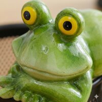 Kantenhocker Frosch liegend – Dekofigur aus Polyresin für Garten & Zuhause