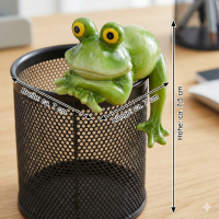 Kantenhocker Frosch liegend – Dekofigur aus Polyresin für Garten & Zuhause