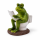 Witzige Frosch-Dekofigur auf Toilette mit Zeitung – Polyresin, 12,5 cm