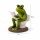 Witzige Frosch-Dekofigur auf Toilette mit Zeitung – Polyresin, 12,5 cm