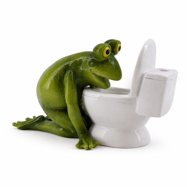 Lustiger Frosch Dekofigur aus Polyresin – frech & dekorativ (13 cm)