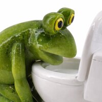 Lustiger Frosch Dekofigur aus Polyresin – frech & dekorativ (13 cm)