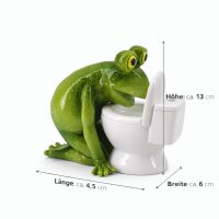Lustiger Frosch Dekofigur aus Polyresin – frech & dekorativ (13 cm)