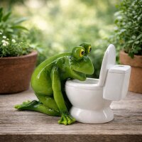 Lustiger Frosch Dekofigur aus Polyresin – frech & dekorativ (13 cm)