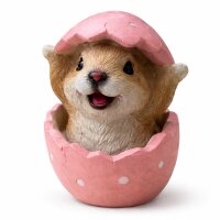 Dekofigur Hase im Ei – Osterfigur aus Kunstharz 11 cm