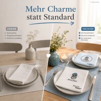 Papierservietten Camper 16,5x16,5cm Weiß - Papier Tischdeko Camping