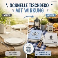 Papierservietten Camper 16,5x16,5cm Weiß - Papier Tischdeko Camping
