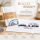 Camper Life Tischläufer aus Baumwolle – 140 x 40 cm, Schwarz/Weiß