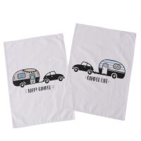 Camping Geschirrtücher 2er Set – Baumwolle...