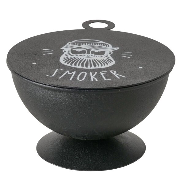 Windaschenbecher „Smoker“ – Sturmaschenbecher Metall, Schwarz