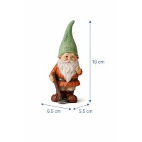 Gartenzwerge Zwergenfiguren 2er Set – Kunstharz, handbemalt, 18 cm