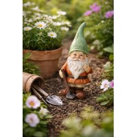 Gartenzwerge Zwergenfiguren 2er Set – Kunstharz, handbemalt, 18 cm