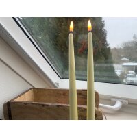 OUTLET - B - Ware - Deluxe Homeart LED Stabkerze mit Lack, 2 stck  - leichte Farbunebenheiten