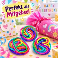 Fadenspiel Set Kinder 3er Bunt - Fingertwist für Schulhof und Mitgebsel
