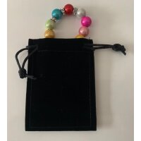 Samtbeutel Schwarz Groß