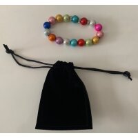 Samtbeutel Schwarz Groß