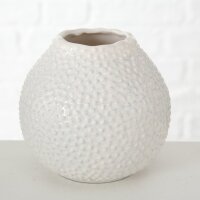 RESTPOSTEN - 1 x Boltze Vase Tessa, H 13 cm, Steingut, Einfarbig Steingut